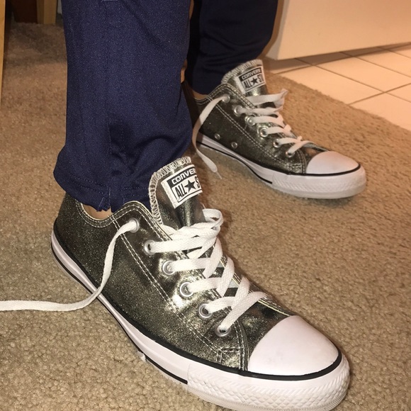 CONVERSE ALL STAR OX OMBRE METALLIC - GREY: Size 9 - Picture 2 of 6